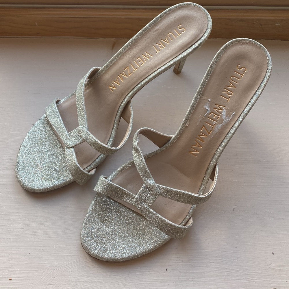 Stuart Weitzman Soiree Sleek Caged Slide Heels - image 6